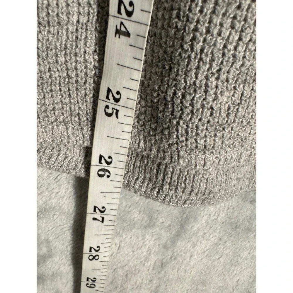 Prana Womens XL Grey Organic Cotton Wool Blend Henley Knit‎ Sweater Long Sleeve
